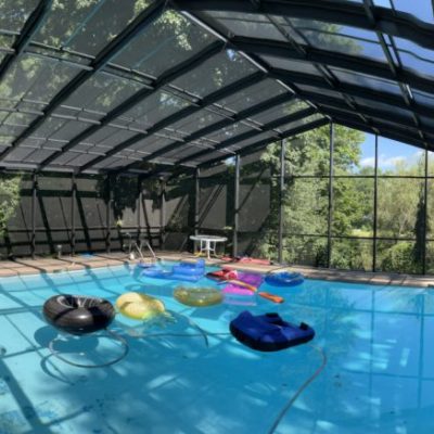 enclosed residential in ground pool